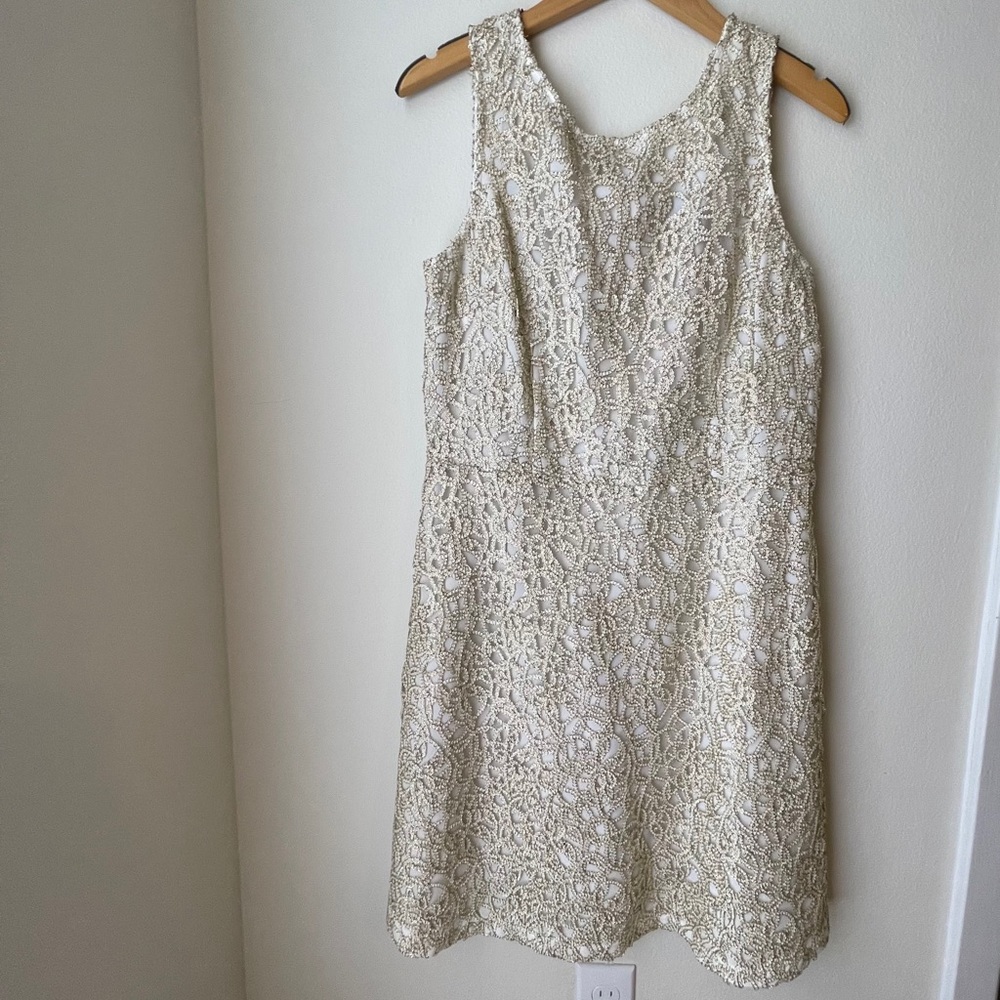 Charming Charlie Gold Lace Dress